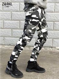 Men's Jeans Fashion Men Jeans Slim Fit Camouflage Pants Business Casual Pants Strtwear Cargo Army Long Trousers Camo Joggers Sweatpants Y240507