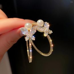 Hoop Earrings 2 Pieces Of Women's Fashionable Pearl Bow Travel Carnival Party Holiday Dressing Gifts