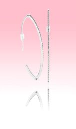 Simple CZ diamond Ear hook Earrings Women party Jewellery with Original box for 925 Sterling Silver Earring sets9656426