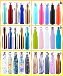 Colourful Cola Shaped Water Bottles Vacuum Insulated Travel Water Bottle Double Walled Stainless Coke shape 500ml 17oz Outdoor Wate7121926