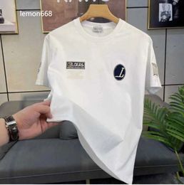 Men's T-Shirts Designer Fashionable Young Men's Mercerized Cotton Short Sleeve 2024 Summer Personalized Slim Fit Versatile Comfortable Korean T-shirt UP6W 45354