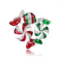 Brooches Christmas Candy Brooch European American Style Jewelry Sweet Three Drops Oil Clothing Decoration Cardigan