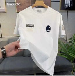 Men's T-Shirts Designer Fashionable Young Men's Mercerized Cotton Short Sleeve 2024 Summer Personalized Slim Fit Versatile Comfortable Korean T-shirt UP6W 35345