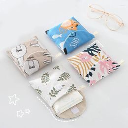 Storage Bags Sanitary Pad Pouch Mini Folding Women Cute Bag For Gaskets Napkin Towel Case Organizer