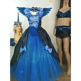 A Party With Line Cosplay Detachable Gloves Dress And Underwear Bling Sequins Lace Evening Dresses Sweep Train Custom Made Robe De Soiree nd es
