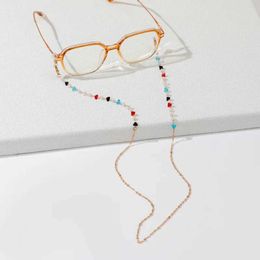Eyeglasses chains Women Acrylic Crystal Glasses Chain Anti-Falling Eyeglass Chain For Fashion Sunglasses Chain Jewellery Face-Mask Hanging Rope