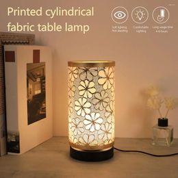 Table Lamps 1PC Nordic Style Sunflower Fabric Desk Lamp Warm And Cosy Bedside Atmosphere Bedroom Study Decorative