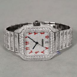 Bt selling stainls steel flawls lab grown diamond wrist watch for men enhanced with VVS clarity and special dign