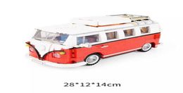 New 1354pcs Creator Technic Series T1 Camper Van Building Blocks Car Model Bricks Bus 21001 Toys Set Y08162294013