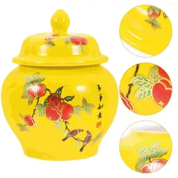 Storage Bottles Ceramic Tea Jar Seal Chinese Style Household Canister Loose Container Multi-function