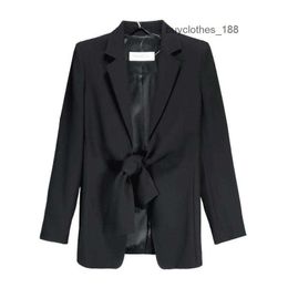 Luxury Designer Suit MaxMaras New Womens Bow Suit Jacket Casual Top Suitable Clothing For Business Occasions
