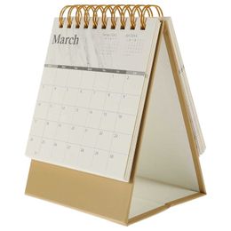 Calendar Desktop Calendar Custom Freestanding Mini Small Habitamin Paper 2024 Flip Costums