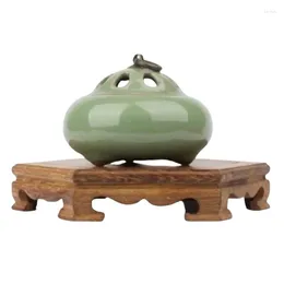 Decorative Plates 2 Types Of Natural Wooden Display Stand Vase Decoration Base Mini Handicrafts Zen Buddha Statue