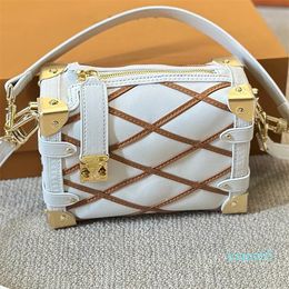 High Quality Women Mini Handbag Fashion Designer leather Bag Adjustable Shoulder Strap Luxury White Crossbody Zipper Bag