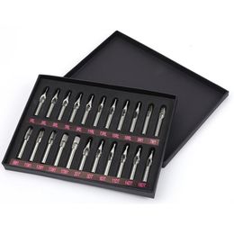 Tattoo Tips 22pcs Full Set 304 Stainless Steel Set Body Art Tattoo Shader Liner Nozzle Tip for Tattoo Needles Supply Accessories 240506