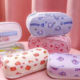 Animal Pencil Case Cartoon Panda Bear Fruit Pen Bag Box for Kids Gift Cosmetic Stationery Pouch School Supplies