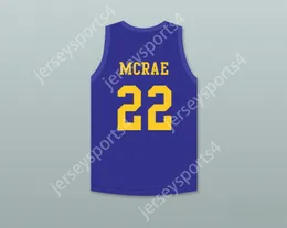 CUSTOM NAY Mens Youth/Kids ANFERNEE HARDAWAY BUTCH MCRAE 22 WESTERN UNIVERSITY BLUE BASKETBALL JERSEY WITH BLUE CHIPS PATCH TOP Stitched S-6XL