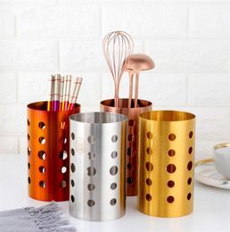 1PC Stainless Steel Kitchen Chopsticks Tube Tableware Storage Draining Rack Shovel Spoon Knife Fork Storage Box Kitchen Utensils348776471