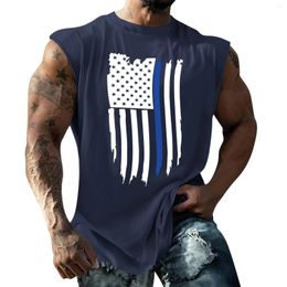 Men's T Shirts Summer Solid Colour Printed Sweat-absorbing Breathable Shoulder Expanding Sleeveless Vest Official Store Ropa Hombre