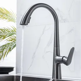 Kitchen Faucets Faucet Two Function Single Handle Pull Out Mixer And Cold Water Taps Deck Mounted 360 Rotation Tap