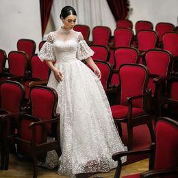 Rennapplikation formelle elegante Kurzärmer-Hochhalte mit bodenlangen maßgeschneiderten Ballkleid Brautkleidern