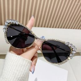Sunglasses High Quality Women's Cat Eye Lady Metal Frame Shades Sun Glasses For Women Driving Uv400 Gafas De Sol