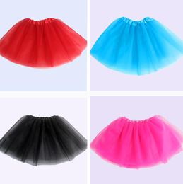 HOT Baby Girls Tutu Skirts Solid Fluffy Tulle Princess Girls Pastel Tutu Skirts Kids Ballet Dance Tulle