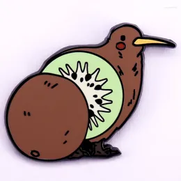 Brooches Kawaii Kiwi Bird Enamel Pin Fruit Animal Lapel Cute Art Badge Backpack Hat Decoration