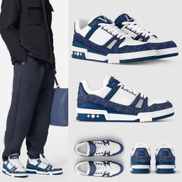 Дизайнер Virgil Sneaker Casual Shoes emed Trainer Sneaker Triple для мужчин, бегающих тренер на открытом воздухе, джинсовая джинсовая джинсовая тренажеры.