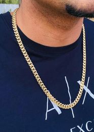 Mens 14k Gold Filled Chains Thick Miami Cuban Link Choker necklace 24quot 6mm3532414