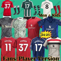 2024 Manchestee United Jerseys kids football kits 24 25 stone roses united MAINOO RASHFORD GARNACHO HOJLUND CASEMIRO FERNANDES collection ERIKSEN Football Shirts