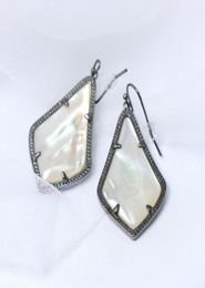 Abalone Shell Dangles Turquoise Earrings Natural Stone Jewelries93946793947613
