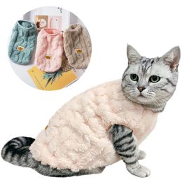 Houses Soft Cosy Cat Clothes Autumn Winter Warm Fleece Sweatshirt for Small Dogs Puppy Kitten Jacket Coat Pet Sphynx Costume Sweater