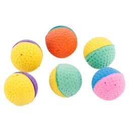 Toys 9pcs 3.8cm Soft Cat Balls Colourful Latex Scratching Balls for Pets Chew Toy Bite Repellent Toy for Cats