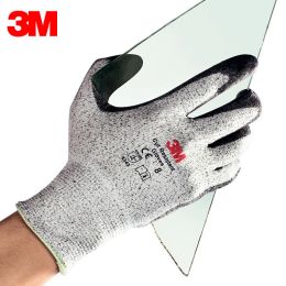 Gloves 3M 5LEVER Anticutting Safety Gloves Cut Proof Stab Resistant Wire Machining Gardening Cut Metal Mesh Butcher Work Gloves