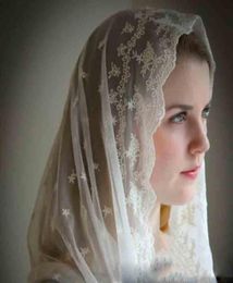 Muslim Catholic Women039s Lace Cappa SubVeil Scarf ivory Black Catholic Veil3398126
