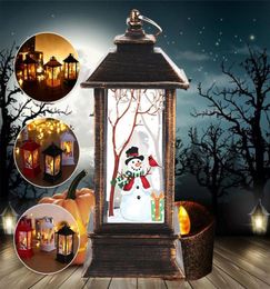 Wooden Street Lamp Beautiful Christmas Candlestick Candle Home Decoration Flame Light for Xmas Party Gift Santa Claus Hanging2887510