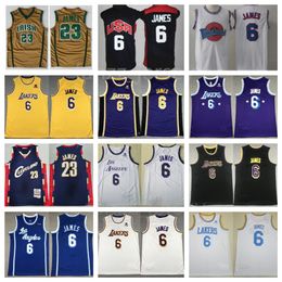 Men LeBron James Jerseys 6 US Basketball 2012 High School Irish St Vincent Mary Tune Squad Looney Tunes Movie Black Blue White Yellow P 158P