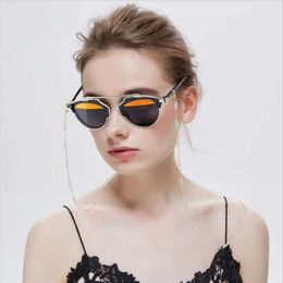 Eyeglasses chains Womens Eyeglass Chain Bead Sunglasses Accessories Eyewear Retainer Mask Hanging Rope Necklace