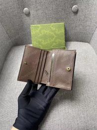 Designer Coin purse Lipstick Bags Canvas Classic Brown mini series key case Zipper closure Vintage wallets bags 11x9m WYG
