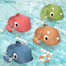 Bath Toys Baby Cute Bathing Toy Dinosaur Kids Infant Swimming Gifts Toddler Water Tool Wound-up Chain Clockwork Child Bath Toys d240507