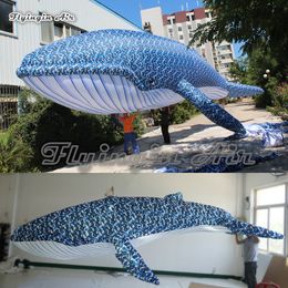 wholesale Customised Hanging Inflatable Whale Balloon 4m/8m Large Animal Model Blow Up Marine Life Whale For Aquarium And Theme Decoration