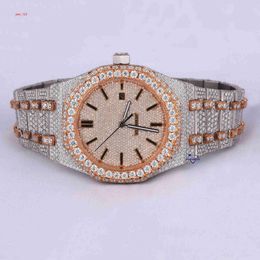 Stainless steel luxury collection of hot selling watch crafted in moissanite diamond pass diamond tester with vvs clarity