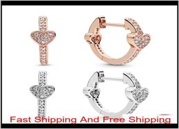 Fashion Rose Gold Earrings Luxury Designer Cz Diamonds For 925 Sterling Silver Birthday Gift Original Box Set Lady Earrings Je Ibm8534233