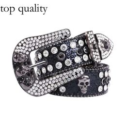 Belts Buckle Belt With Head Skull Luxury For Adult Women Men 833