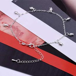 Anklets 2023 New Fashion Footwear Jewelry Silver Color Anklet Women Star Bell Anklet Bohemian Ankle Bracelet Cheville Boho Foot Jewelry