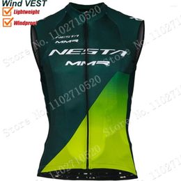 Racing Jackets 2024 MMR Wind Vest Team Green Spain Cycling Windproof Lightweight Sleeveless Jersey MTB Maillot Gielt