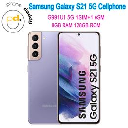 Original Samsung Galaxy S21 5G G991U1 6.2" ROM 128GB RAM 8GB Snapdragon 888 NFC Triple Rear Camera Octa Core Original Cell Phone