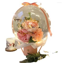 Party Decoration 1/2/3pcs 20cm Wide Neck 30inch PVC Transparent Balloon Bouquet Floral Gift Wrapping Birthday Decor Wedding Engagement