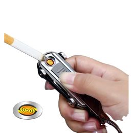 Double Led Lamp Car Usb Lighters Cigarette Electric Heating Coil Lighter With Gift Box